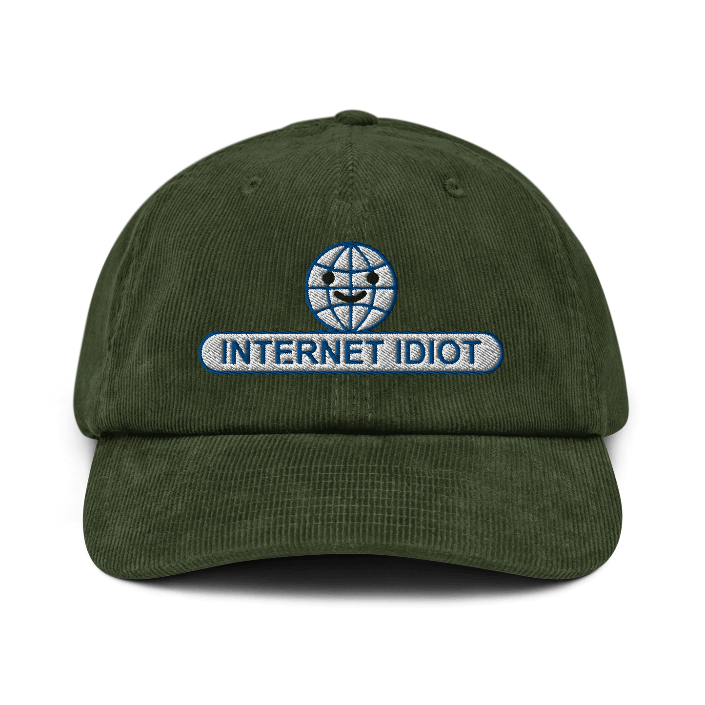 Internet Idiot corduroy cap